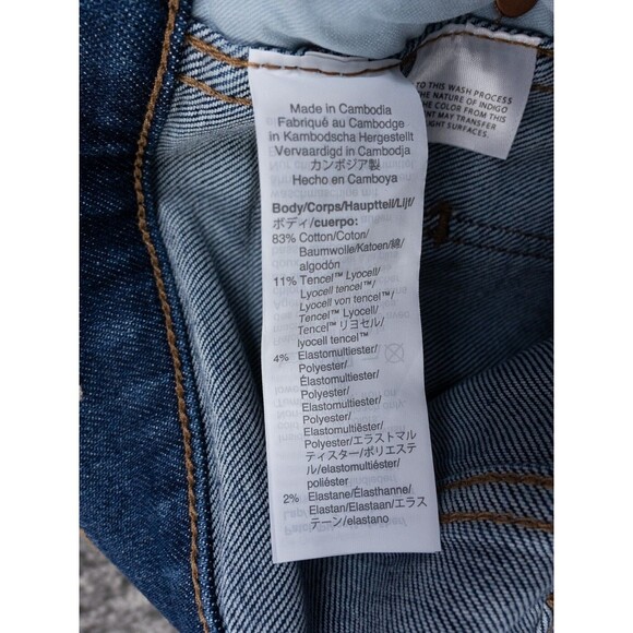 Madewell Jeans Womens  30x28.5 (Tag 28) Blue 10" High Rise Skinny Stretch Denim - Picture 4 of 13